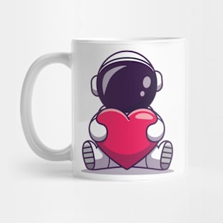 Kawaii Astronaut with Heart Mug